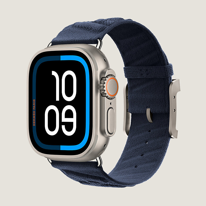 Band Apple Watch Hermès Ultra Single Tour 49 mm En Mer